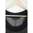 Ellen Parker Shift Dress Women Small Black Grey Abstract Print Sleeveless
