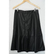 Cato Faux Leather Skirt Women Size Small Black Tiered Midi A-Line