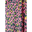Scoop Satin Asymmetric Skirt Women Large Pink Leopard Animal Print Midi