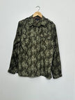 Tommy Hilfiger Shirt Mens Large Green Camo Long Sleeve Button Up Military Field