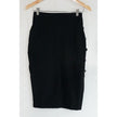 New York & Company Pencil Skirt Womens Extra Small Black Button Side High Waist