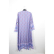 SHEIN X Maxi Dress Women Large Purple Pink Floral Medallion Long Sleeve Collared