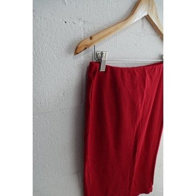 Fashion 21 Pencil Skirt Womens Medium Red Stretch Knee Length Bodycon Business