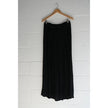 ASHRO Black Wide-Leg Pleated Trousers Size 8