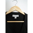 Southern Lady 3/4 Sleeve Top Womens 1X Black Crew Neck Solid Knit Blouse