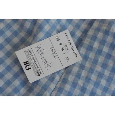 Gingham Shorts Women Extra Large Blue White Checkered Elastic