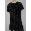 CATO Black and White Polka Dot A Line Midi Dress Size Medium