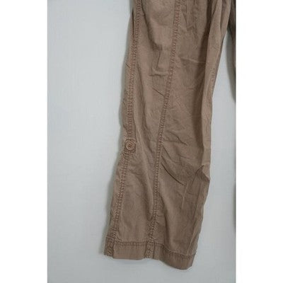 Maternity Rollup Cargo Khaki Pant Size Large - Oh Baby by Motherhood