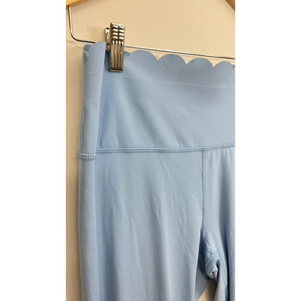 JoyLab Leggings Women Extra Large Blue Scalloped High Waist Moisture Wicking