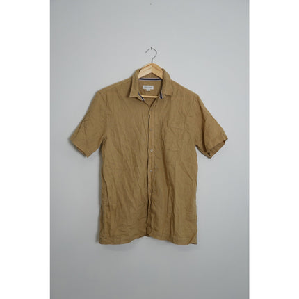 Sun and Stone Men’s Tan Linen Button Up Size medium