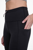 Green -Adjustable Bungee Waist Hiking Leggings