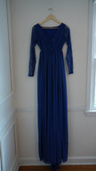 Royal Blue Lace & Chiffon Maternity Gown Size Medium