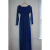 Royal Blue Lace & Chiffon Maternity Gown Size Medium
