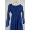 Royal Blue Lace & Chiffon Maternity Gown Size Medium