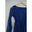 Royal Blue Lace & Chiffon Maternity Gown Size Medium