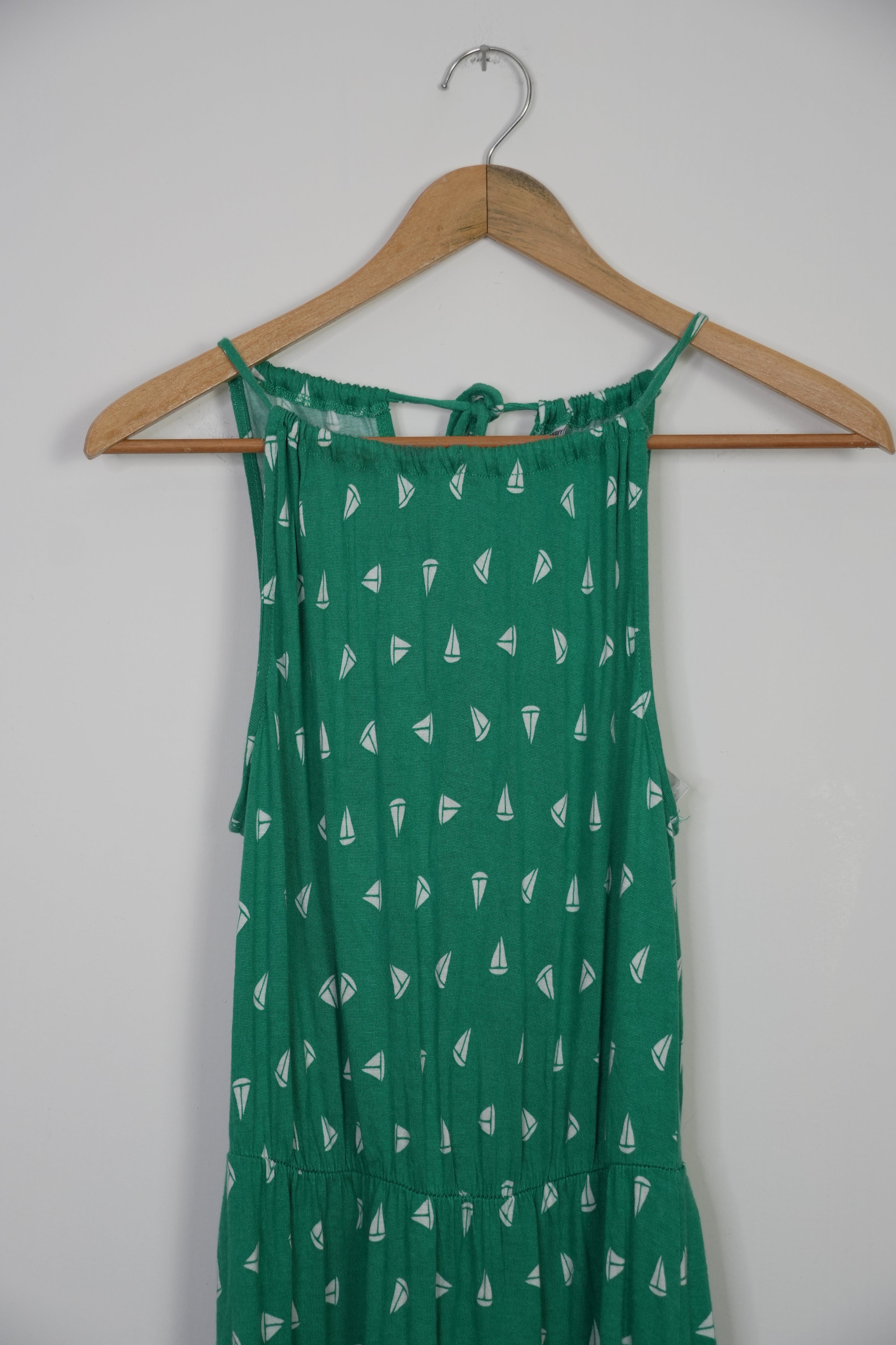 Old Navy Green Apron Neck A-Line Dress Size Small