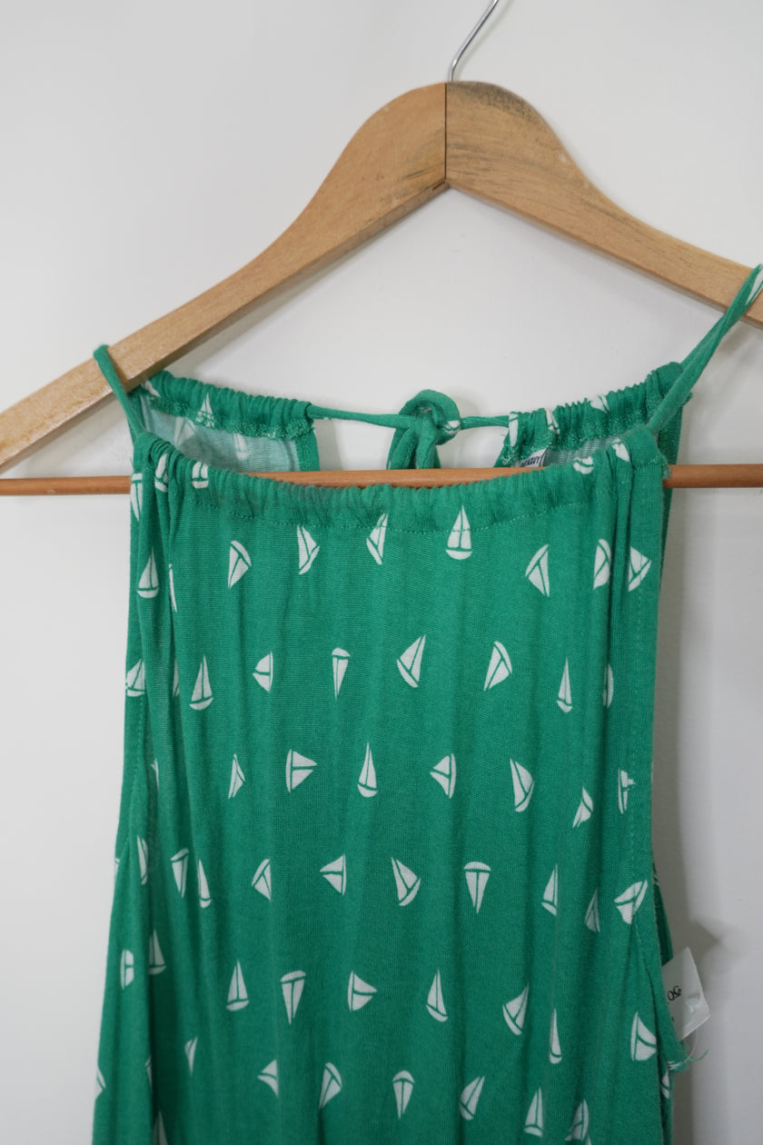 Old Navy Green Apron Neck A-Line Dress Size Small