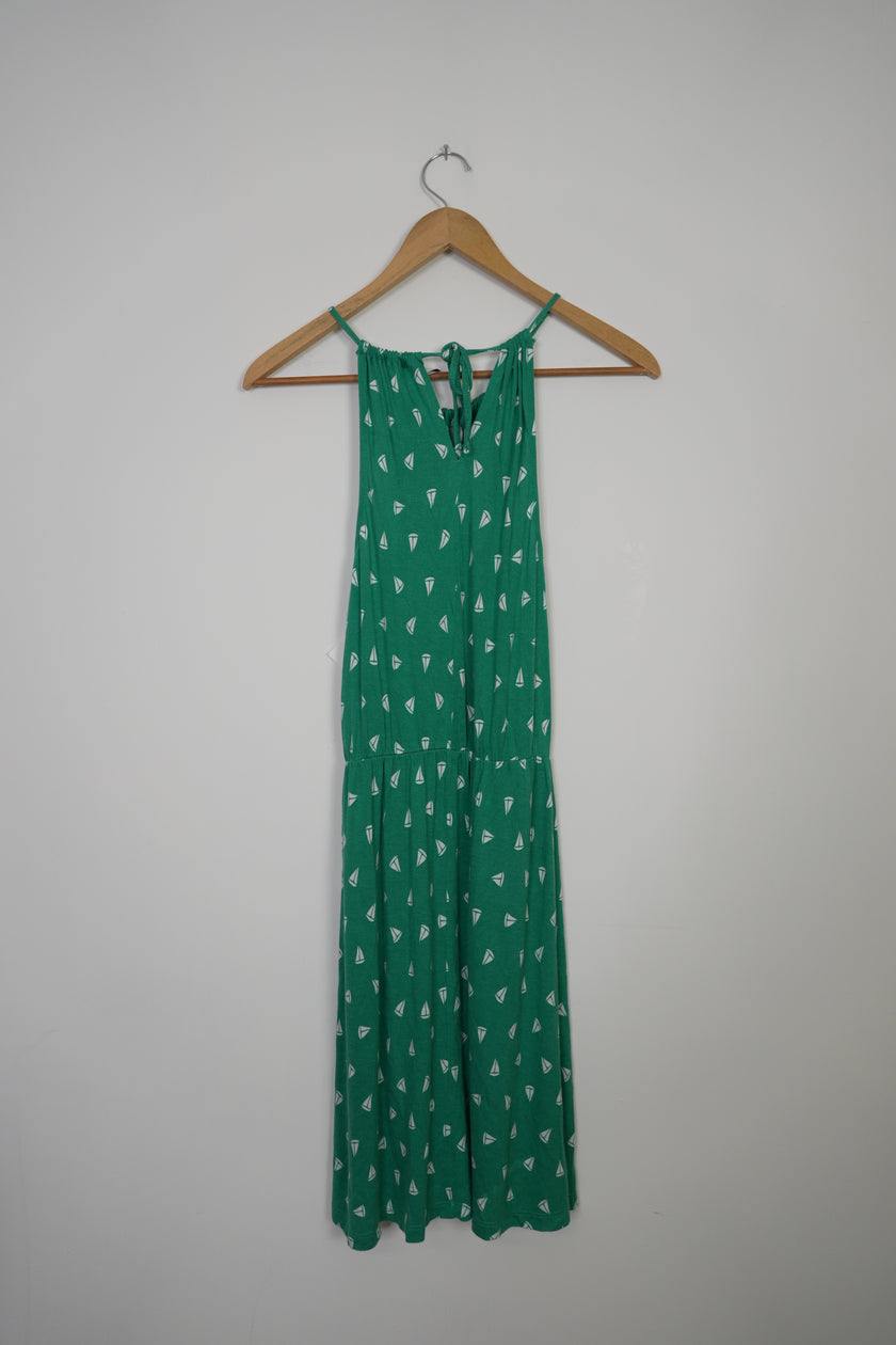 Old Navy Green Apron Neck A-Line Dress Size Small