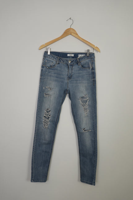 Kensie Jeans Medium Wash Mid Rise Knockout Skinny Jeans Size 4/27