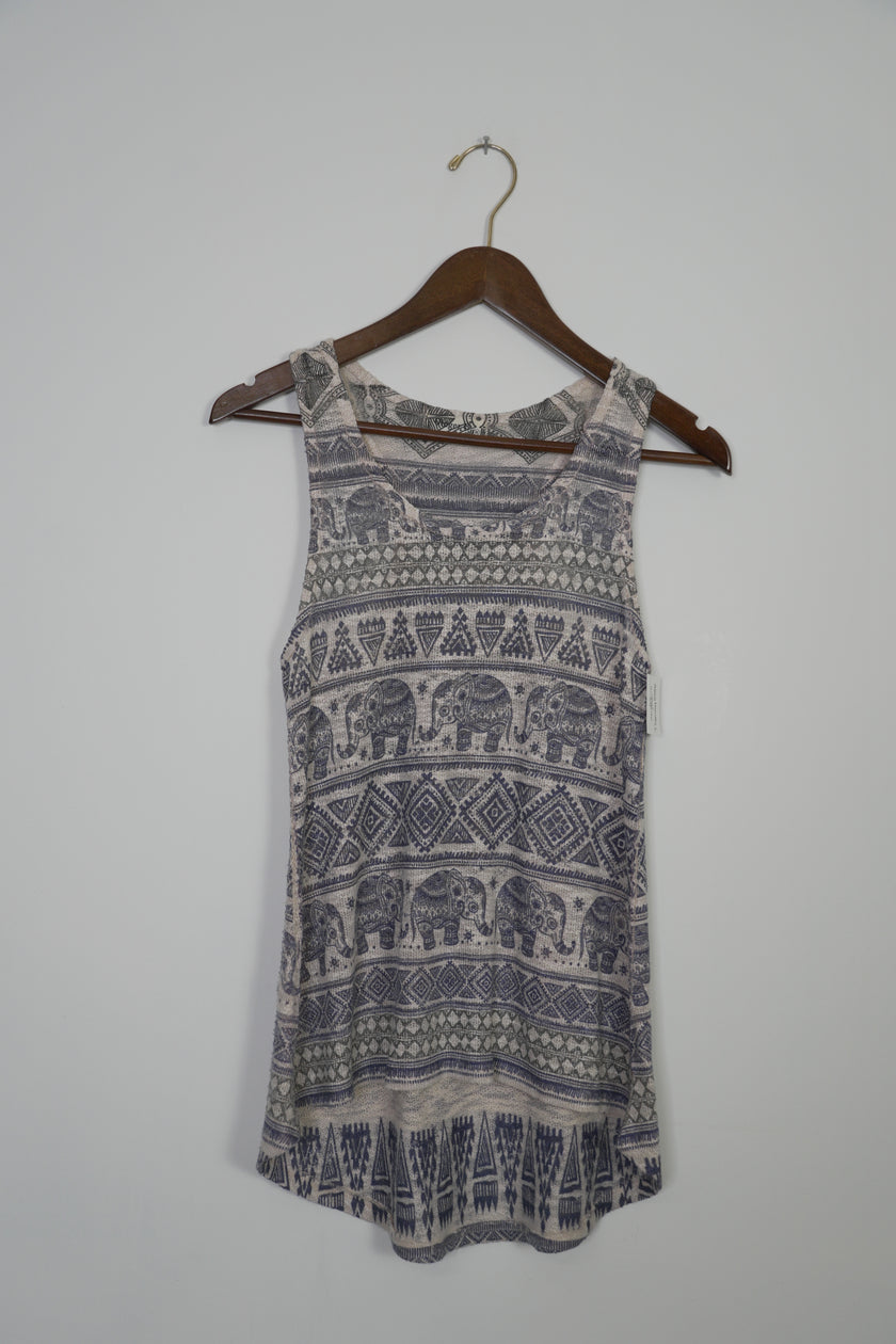 Ginger G. Elephant Tank Top Size Medium