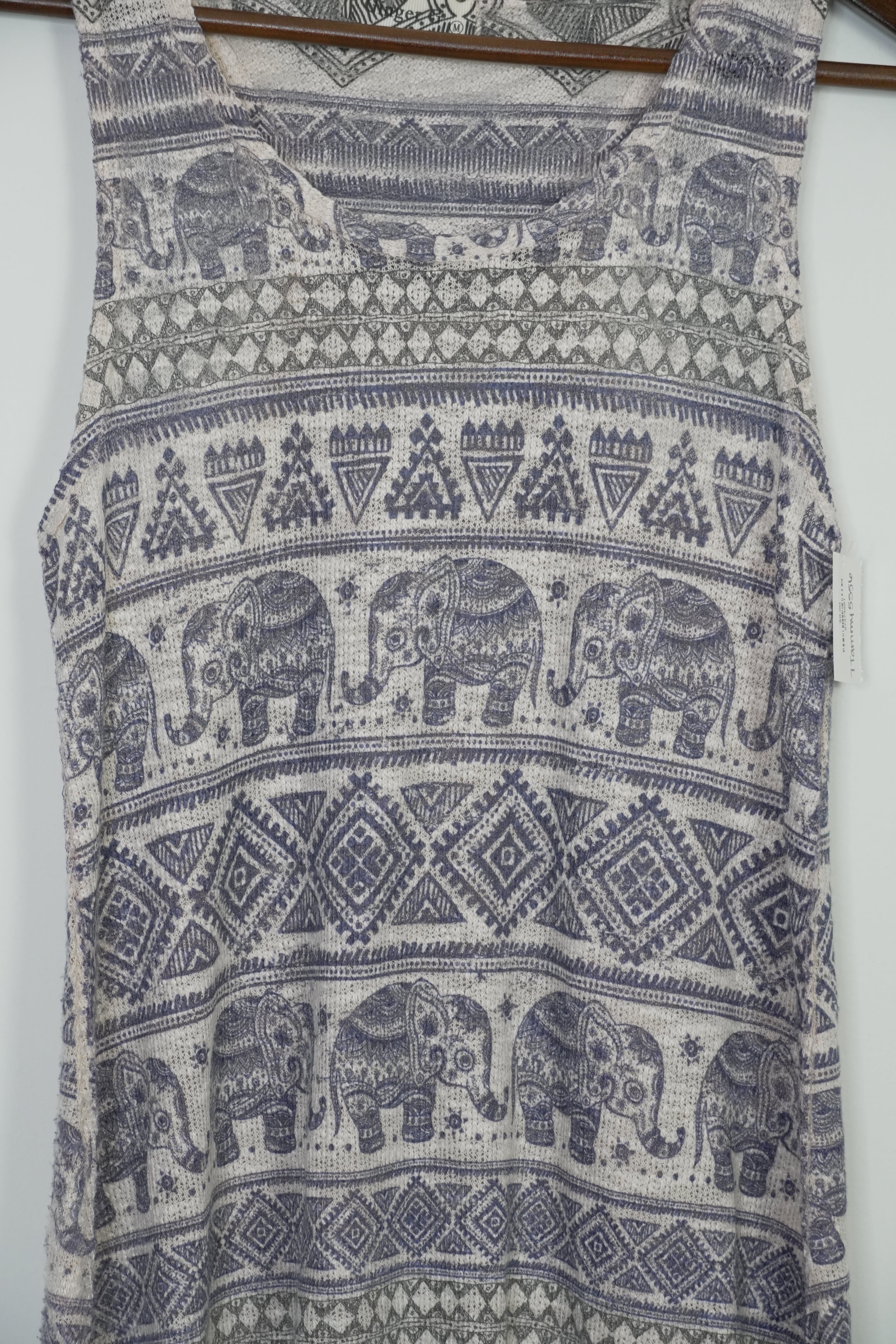 Ginger G. Elephant Tank Top Size Medium