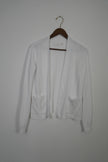 Cyrus White Waffle Knit Cardigan Size Medium