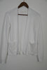 Cyrus White Waffle Knit Cardigan Size Medium
