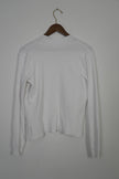 Cyrus White Waffle Knit Cardigan Size Medium