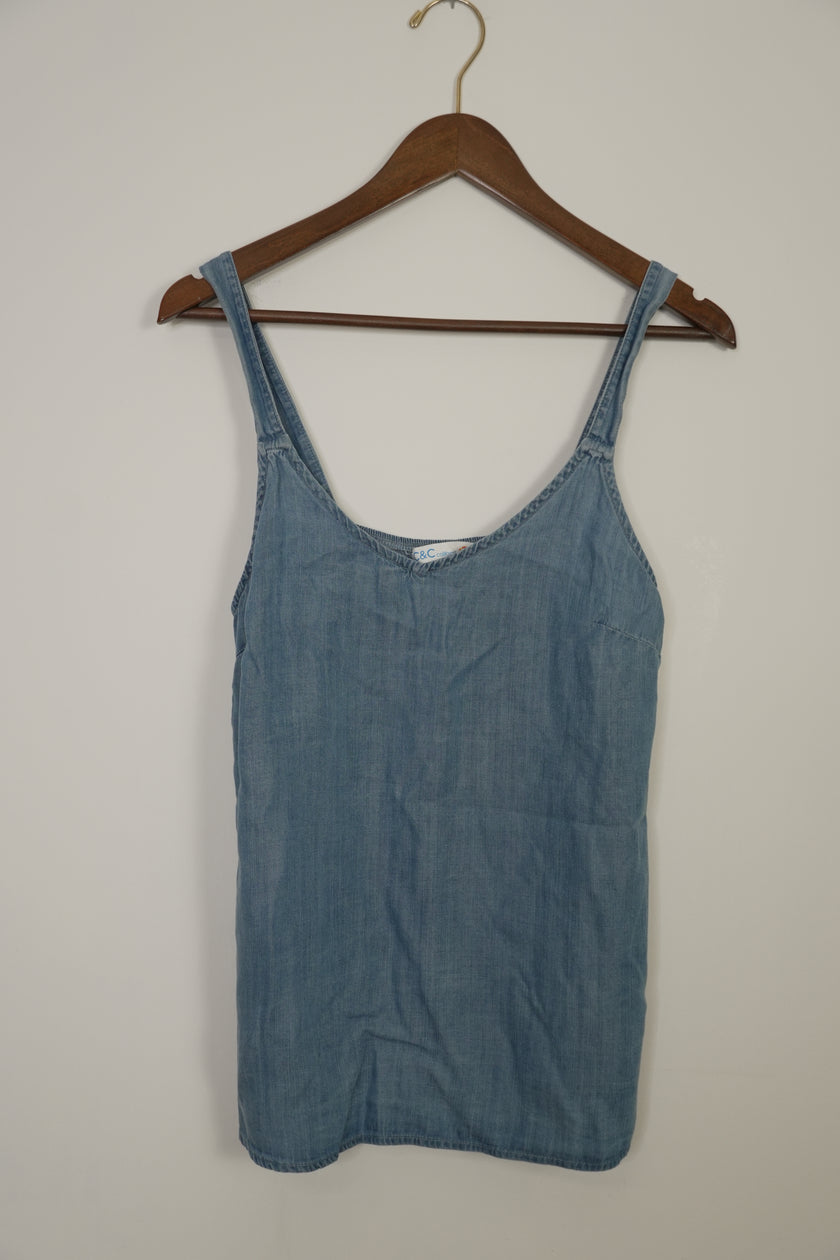 C & C California Chambray Tank Top Size Small