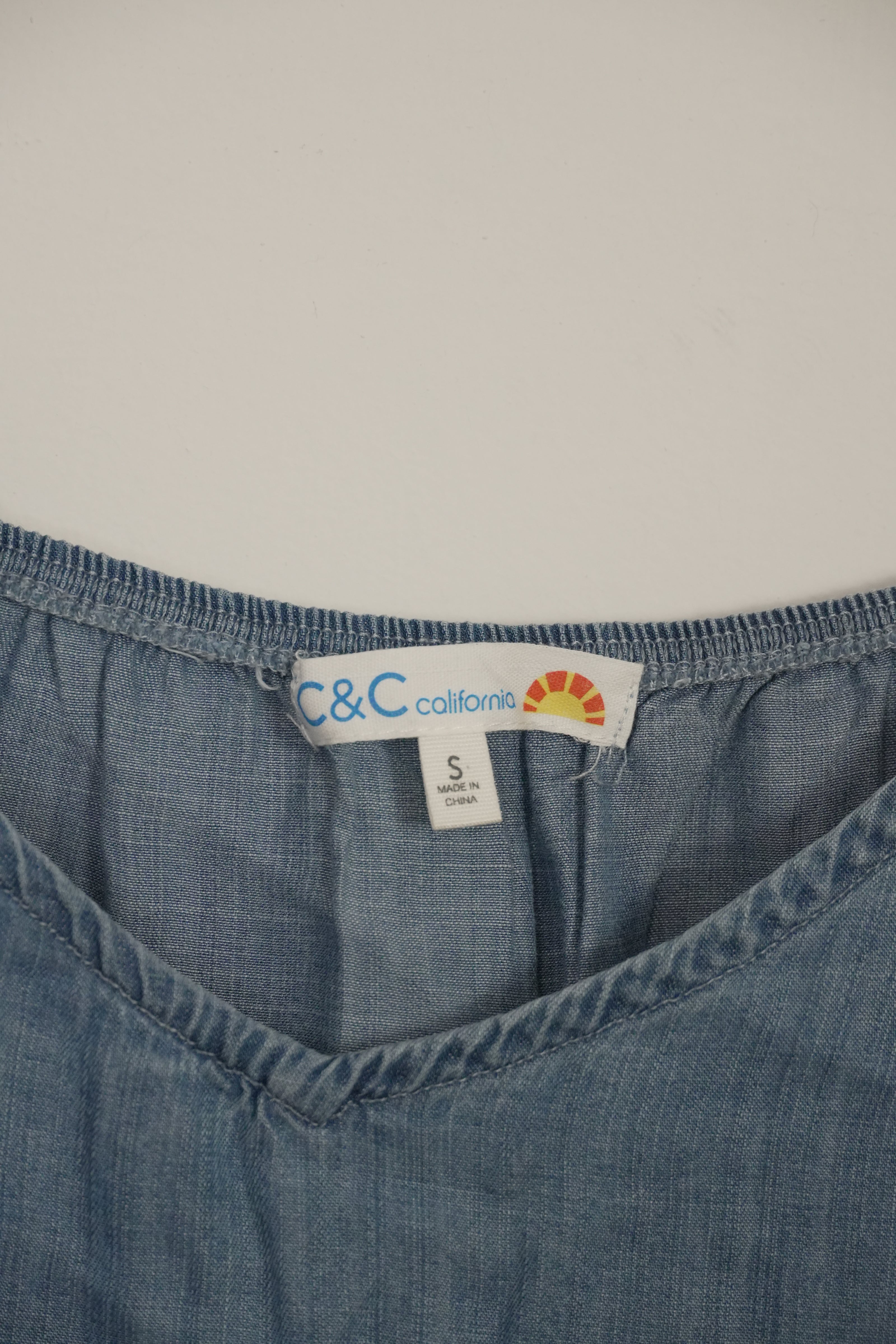 C & C California Chambray Tank Top Size Small