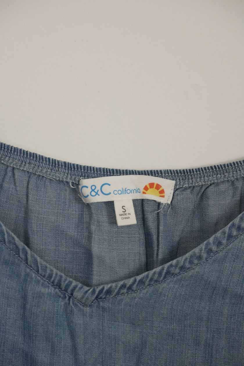 C & C California Chambray Tank Top Size Small