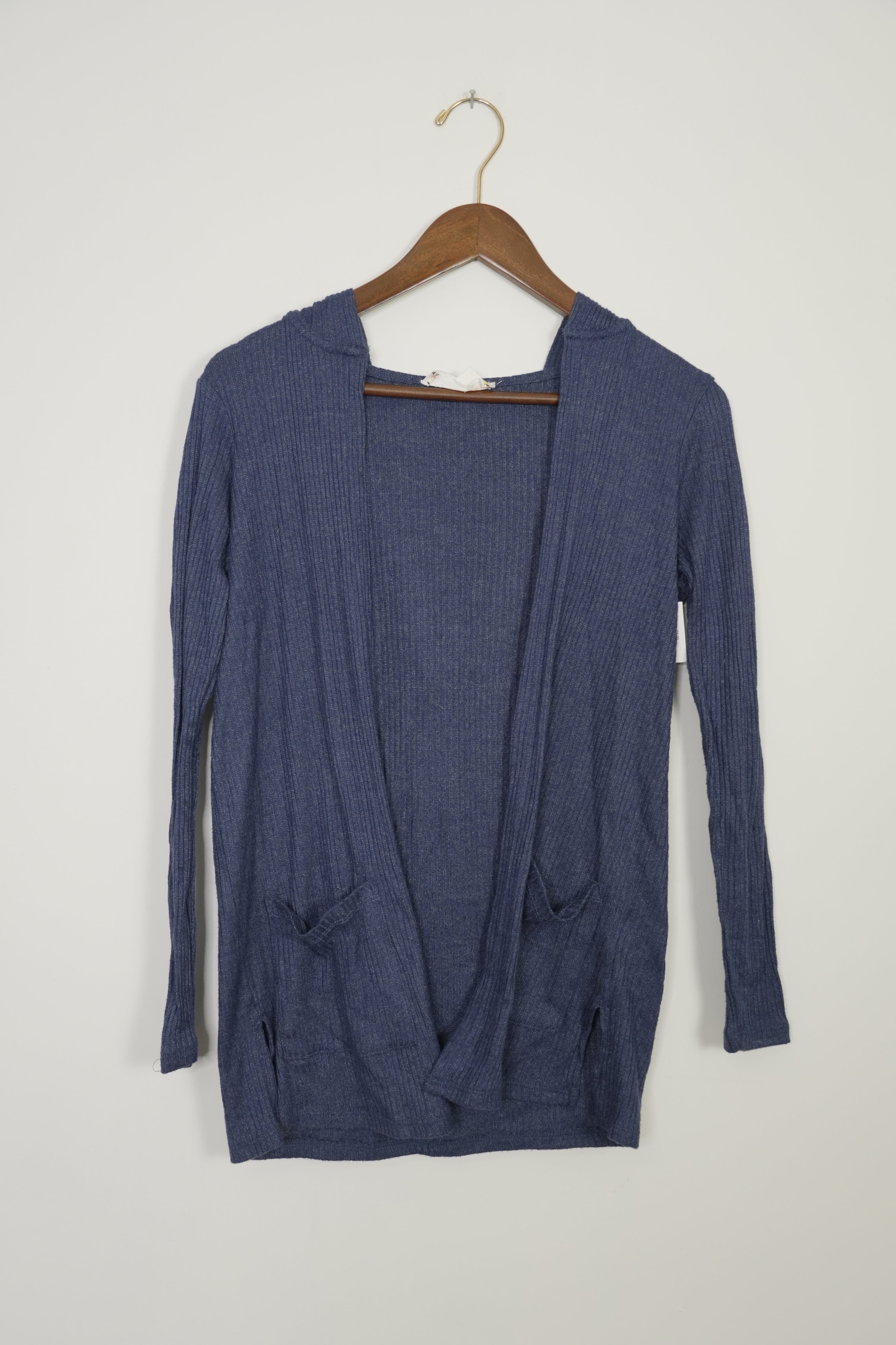 Pink Rose Blue Cardigan with Hood Size Small