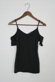 Juniors Black Cold shoulder Blouse Size Medium