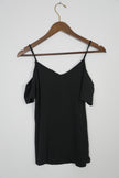 Juniors Black Cold shoulder Blouse Size Medium
