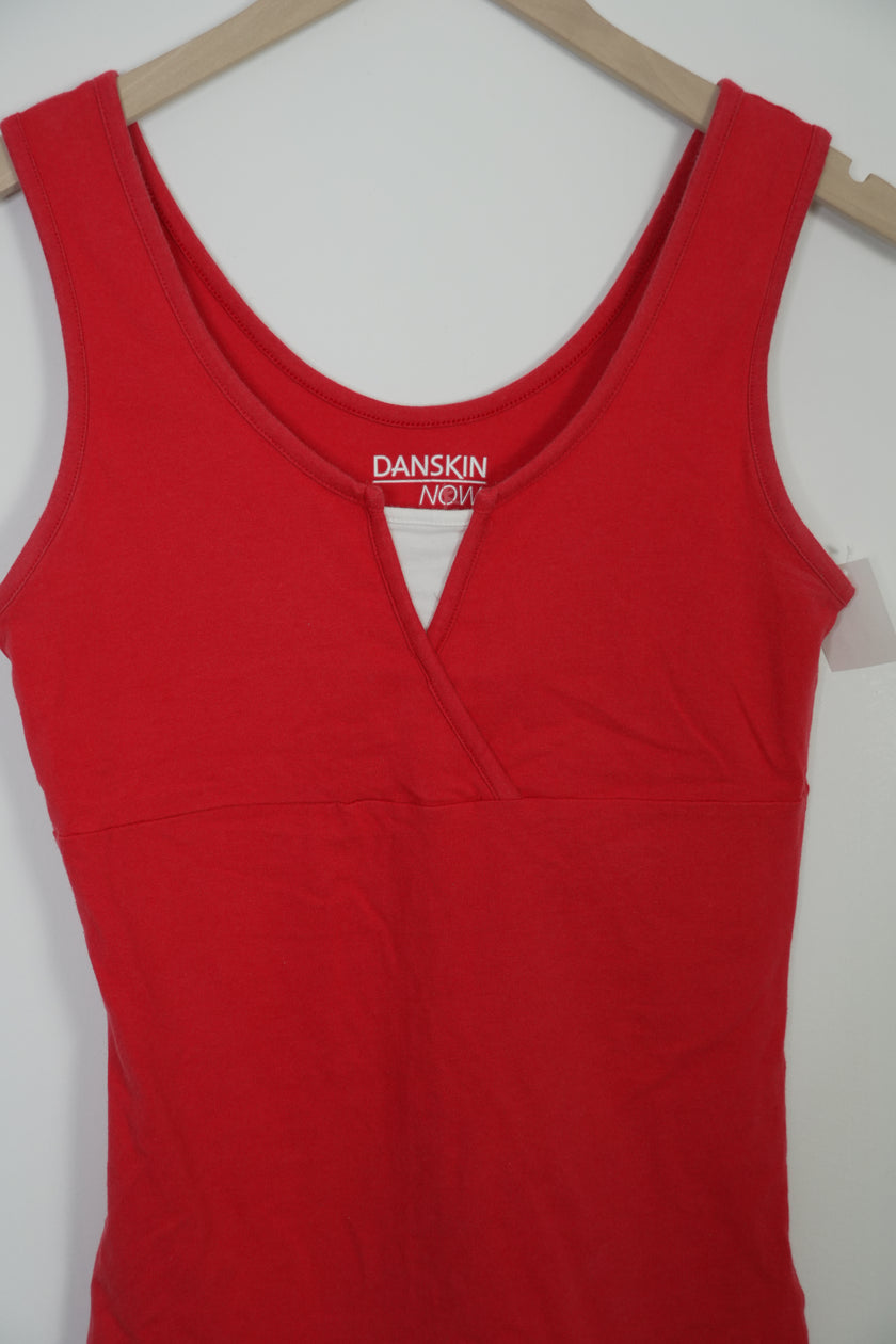 Danskin Now Red Active Tank Size Small
