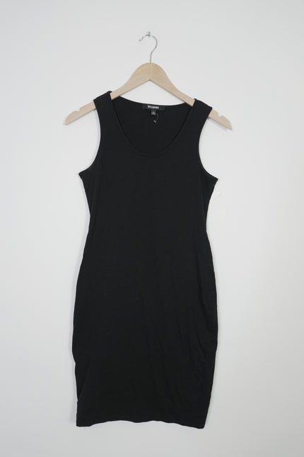 Ups & Downs Bodycon Dress Women Medium Black Sleeveless Scoop Neck Mini Stretch