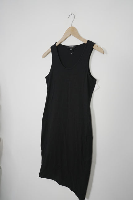 Ups & Downs Bodycon Dress Women Medium Black Sleeveless Scoop Neck Mini Stretch