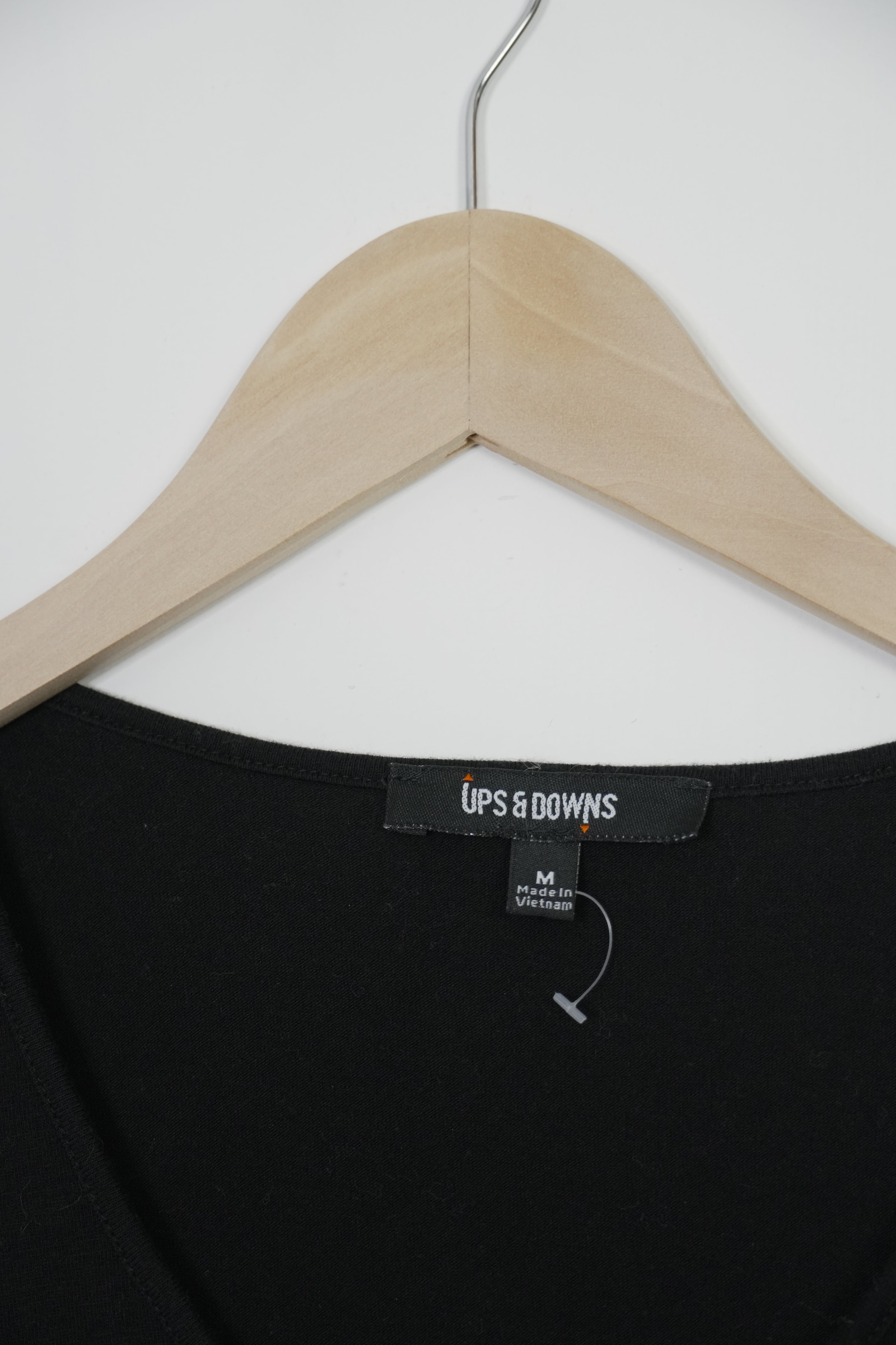 Ups & Downs Bodycon Dress Women Medium Black Sleeveless Scoop Neck Mini Stretch