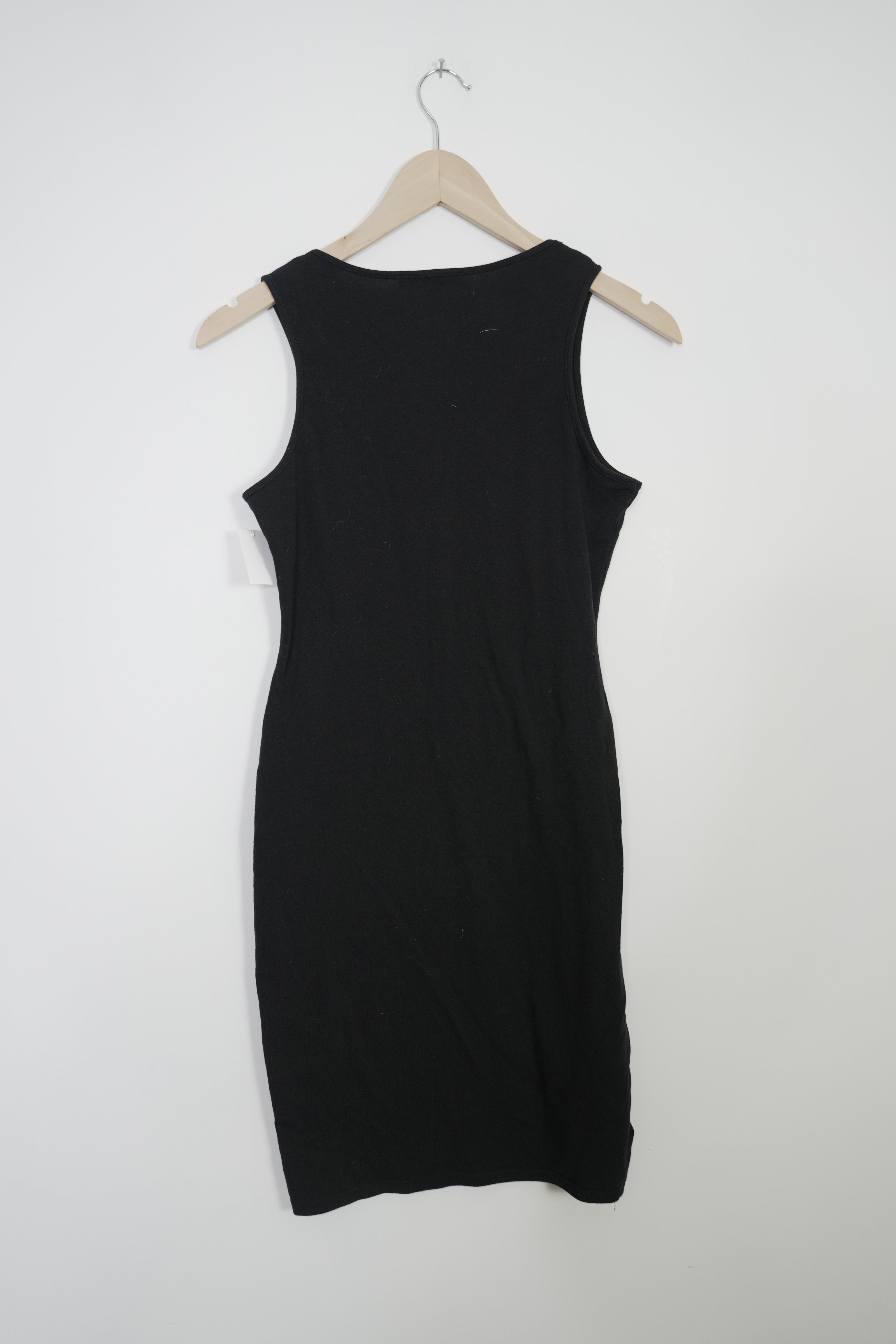 Ups & Downs Bodycon Dress Women Medium Black Sleeveless Scoop Neck Mini Stretch