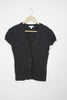 New York & Company Black Short Sleeve Cardigan Size Small