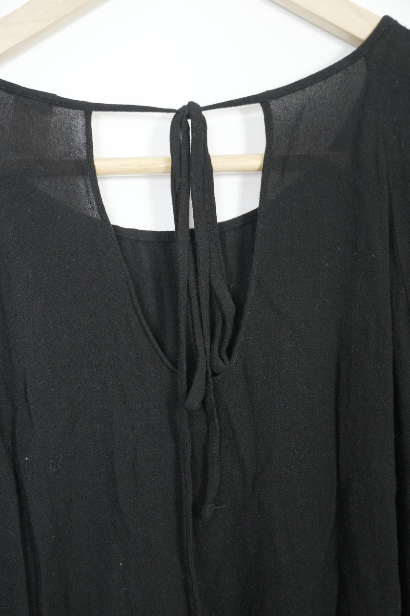 Old Navy Black Cold Shoulder Blouse Size Small