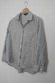 Grey Stripped Long Sleeve Button Up Blouse Size Small