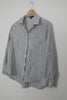 Grey Stripped Long Sleeve Button Up Blouse Size Small