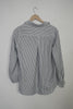 Grey Stripped Long Sleeve Button Up Blouse Size Small