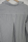 Grey Stripped Long Sleeve Button Up Blouse Size Small