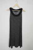 Ellen Parker Black and Grey Shift Dress Size Small