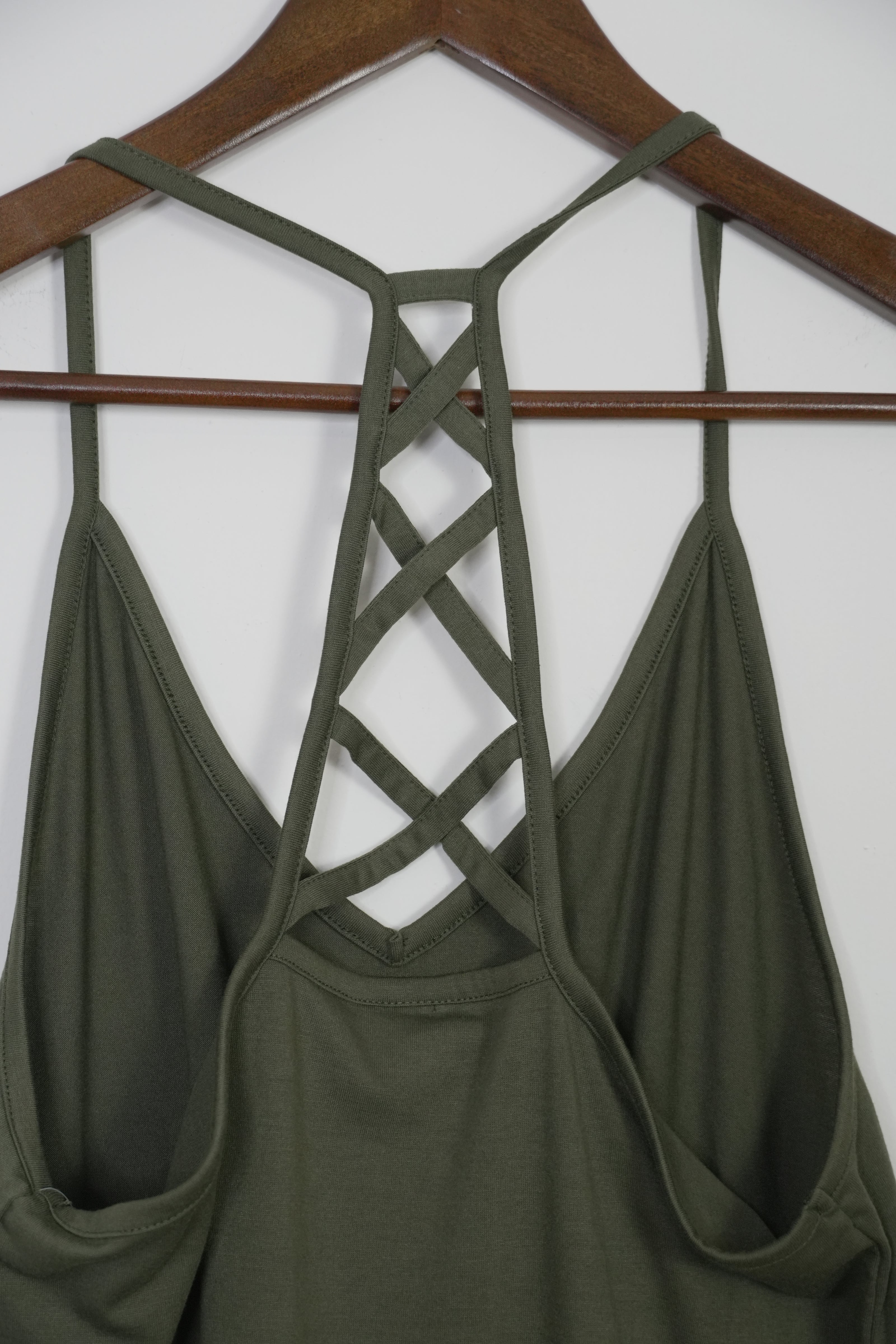 Dark Green Sunflower Graphic Tank Top Size Medium