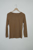 Juniors Brown Long Sleeve Top Size Medium