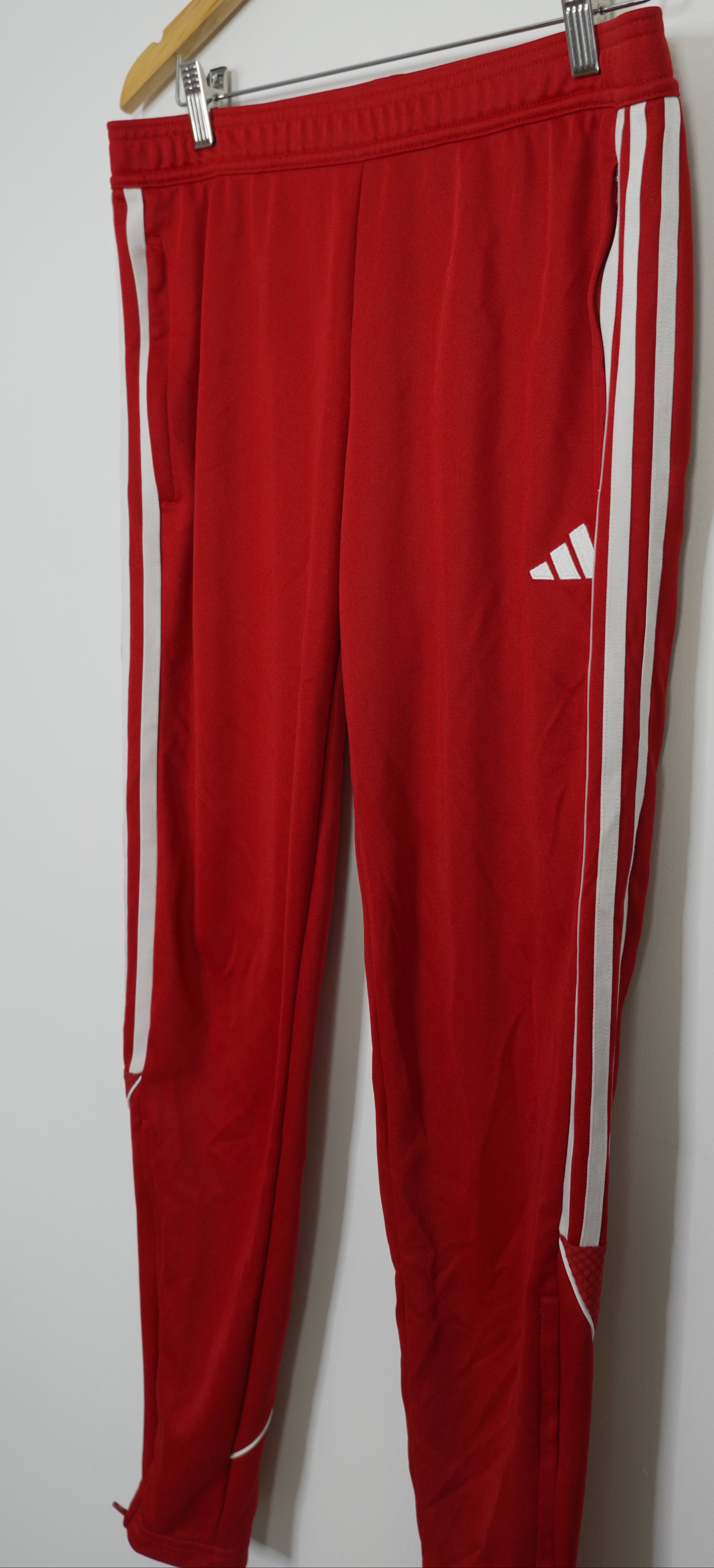 Adidas Red Joggers Regular Fit Size Medium