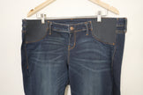 Old Navy Maternity Dark Wash Distressed Skinny Jeans Size 14